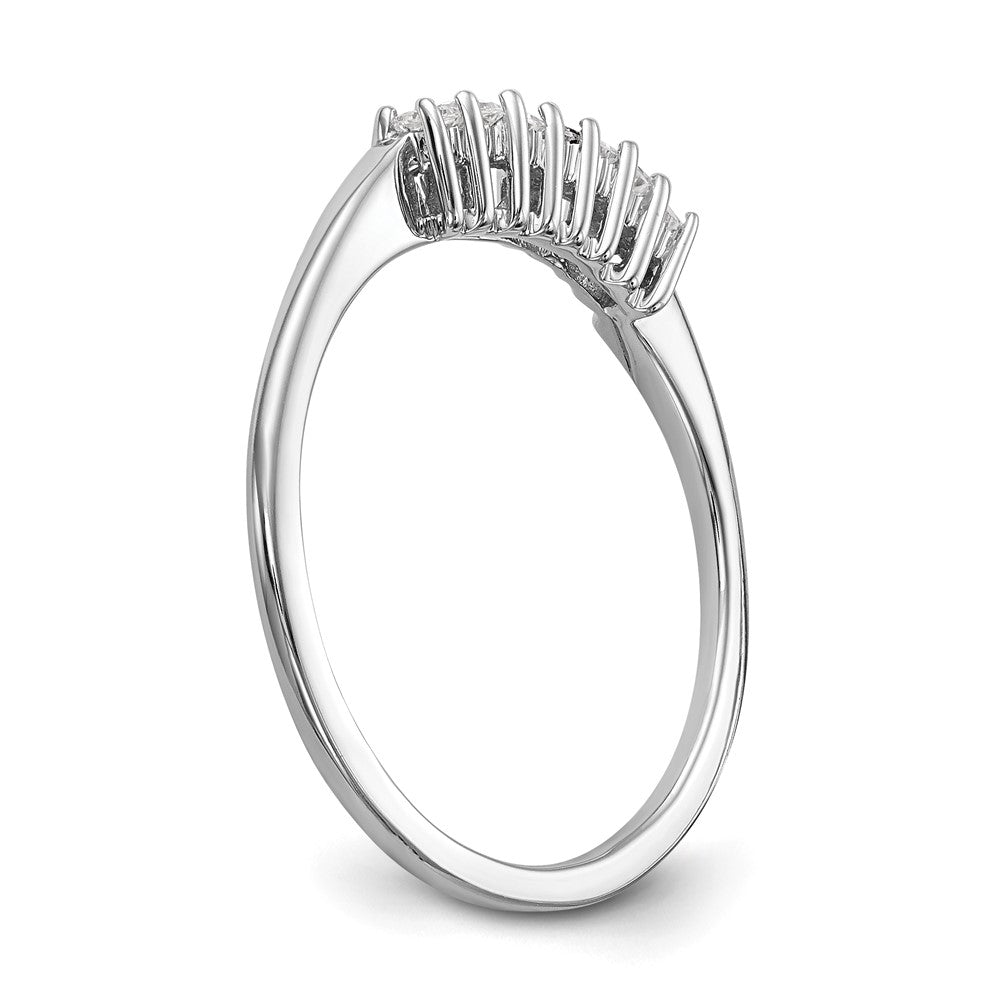 14K Weißgold Ehering mit natürlichen Diamanten