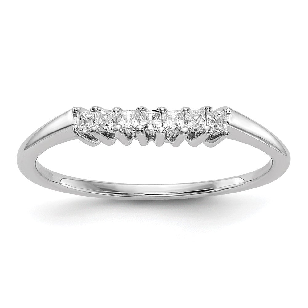 14K Weißgold Ehering mit natürlichen Diamanten