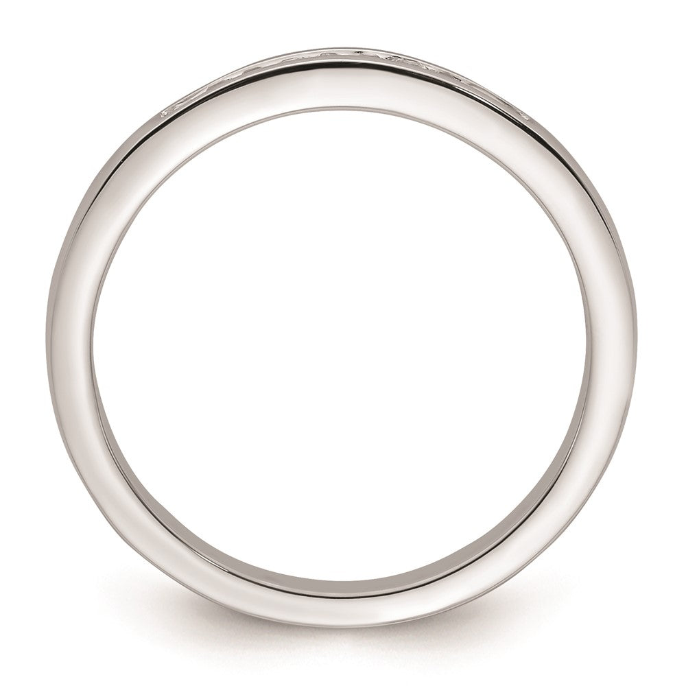 14K Weißgold Ehering mit natürlichen Diamanten