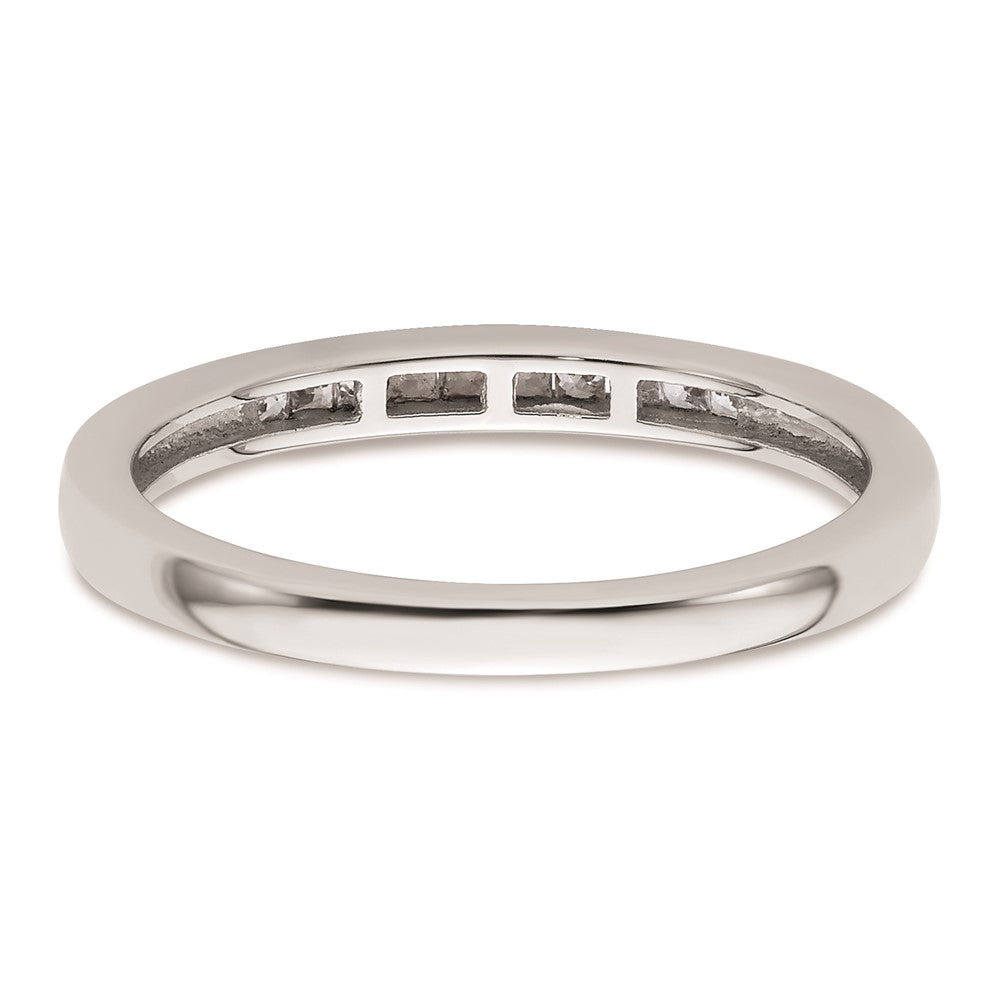 14K Weißgold Ehering mit natürlichen Diamanten