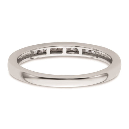 14K Weißgold Ehering mit natürlichen Diamanten