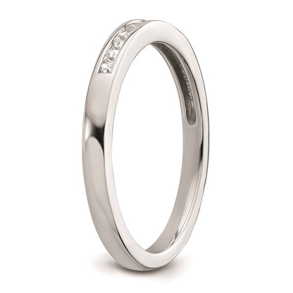 14K Weißgold Ehering mit natürlichen Diamanten
