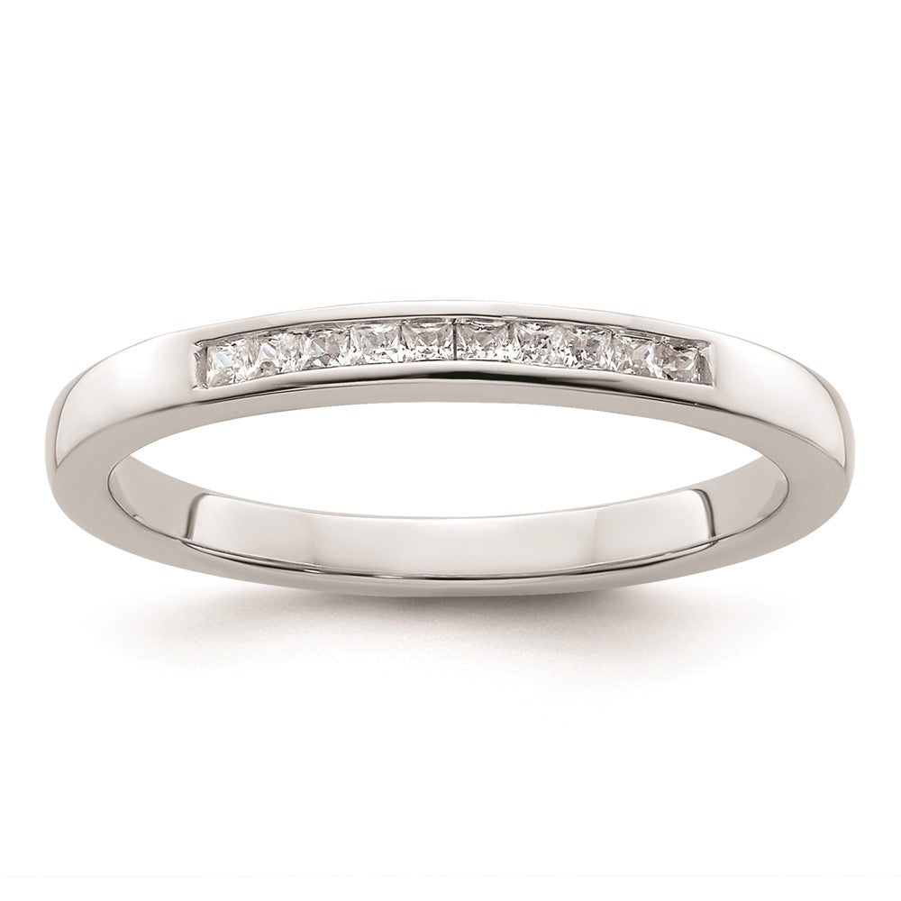 14K Weißgold Ehering mit natürlichen Diamanten