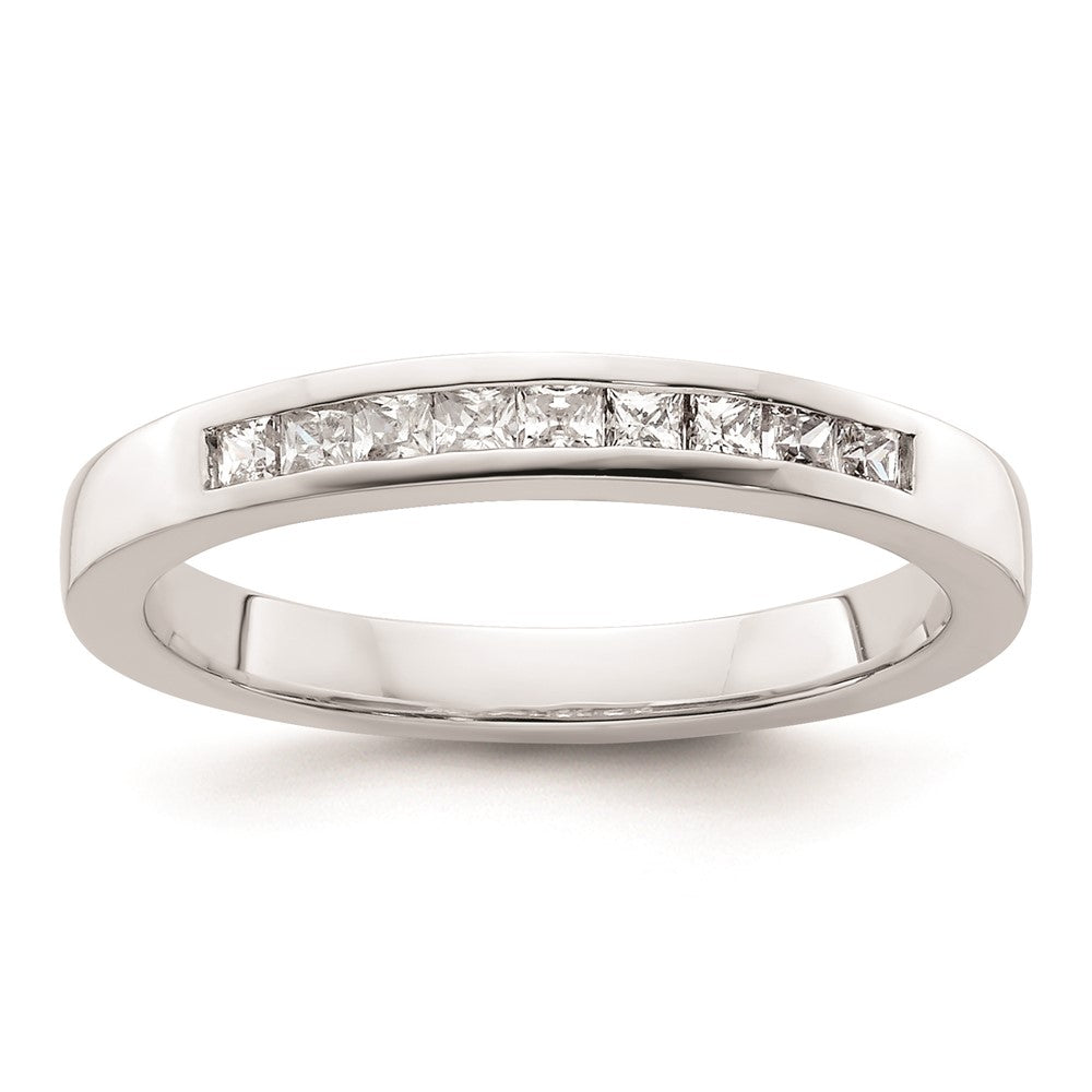 14K Weißgold Ehering mit natürlichen Diamanten