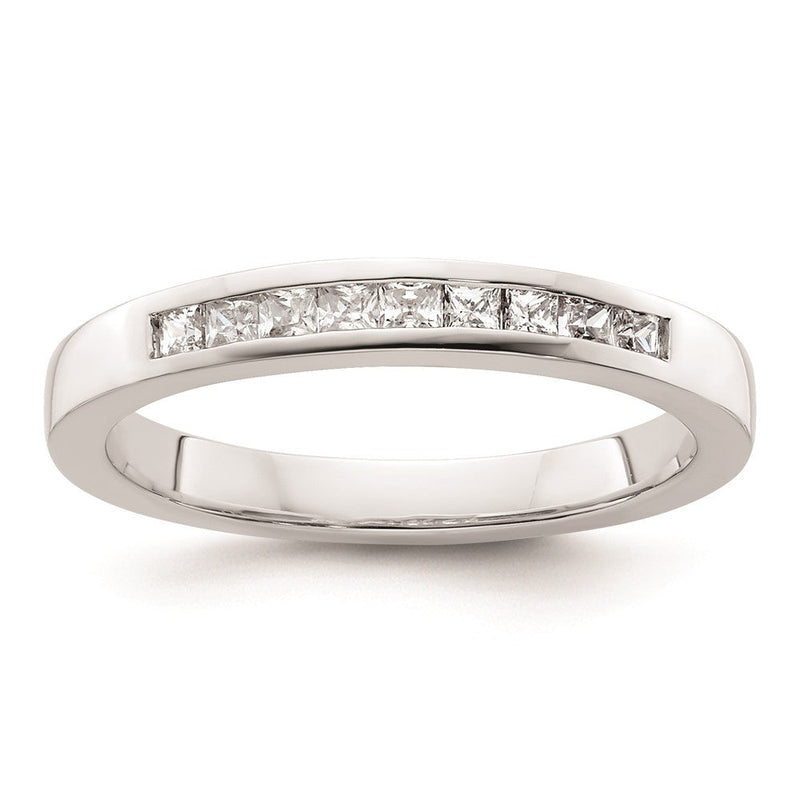 14K Weißgold Ehering mit natürlichen Diamanten