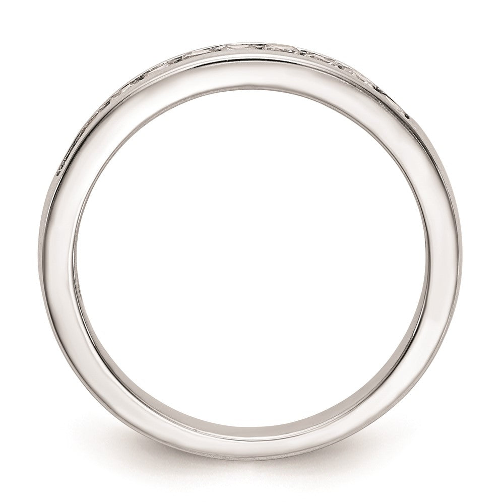 14K Weißgold Ehering mit natürlichen Diamanten