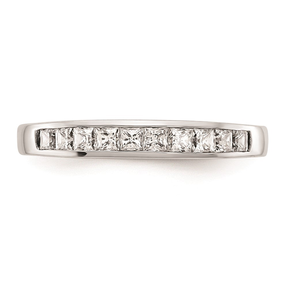 14K Weißgold Ehering mit natürlichen Diamanten
