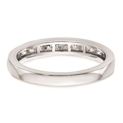 14K Weißgold Ehering mit natürlichen Diamanten