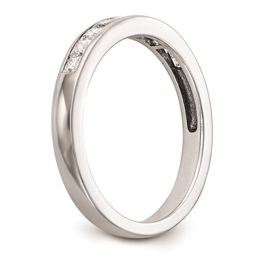 14K Weißgold Ehering mit natürlichen Diamanten