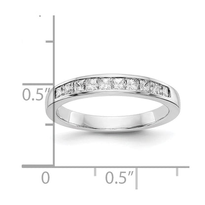 14K Weißgold Ehering mit natürlichen Diamanten