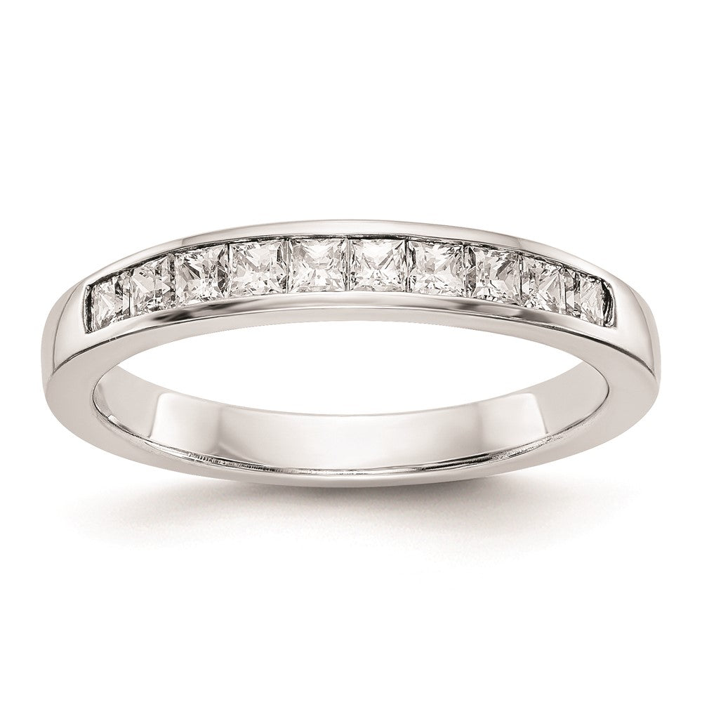 14K Weißgold Ehering mit natürlichen Diamanten