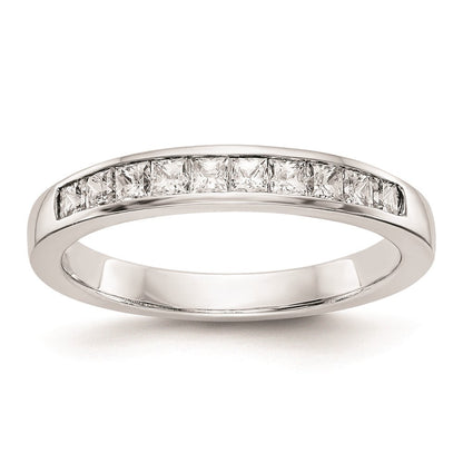 14K Weißgold Ehering mit natürlichen Diamanten