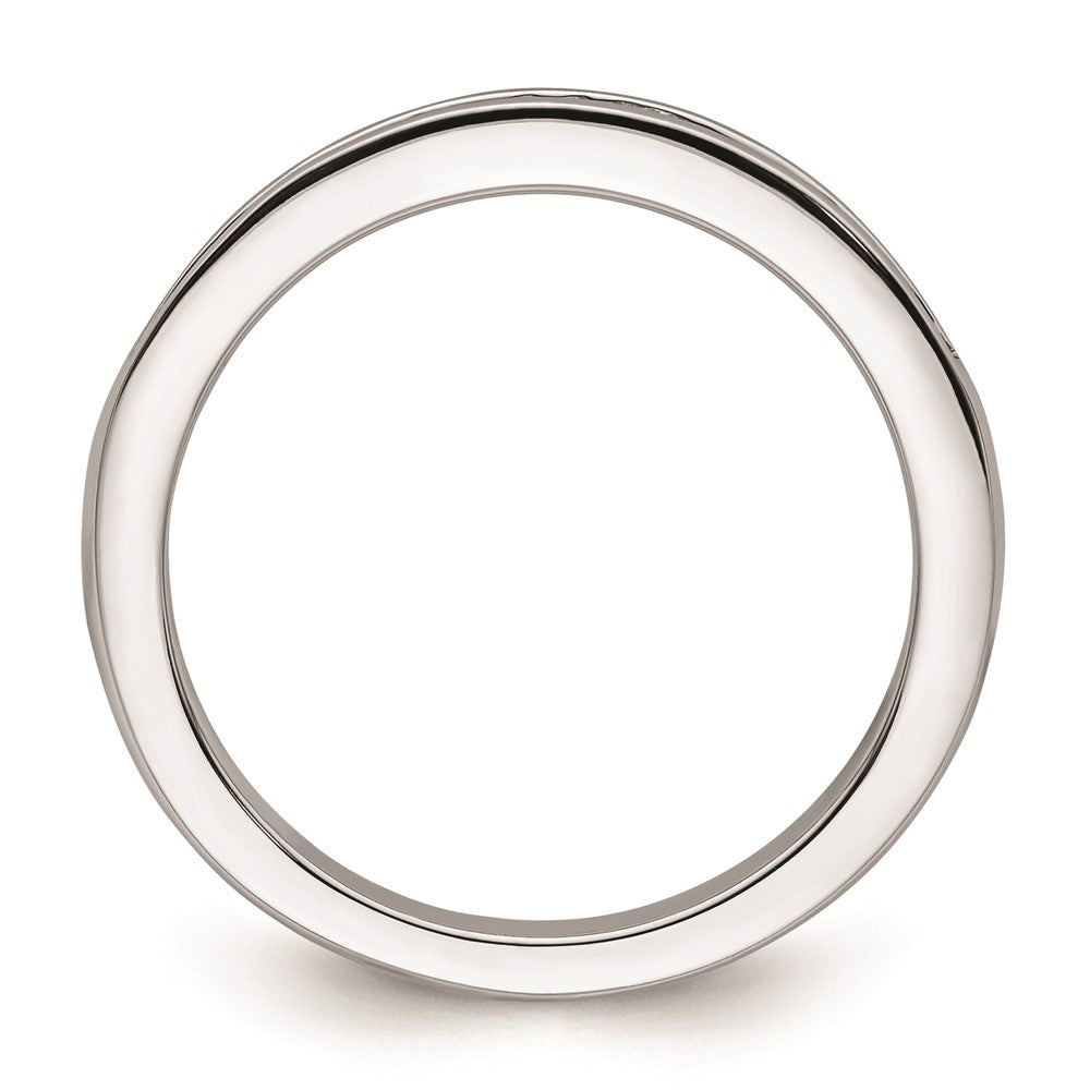 14K Weißgold Ehering mit natürlichen Diamanten