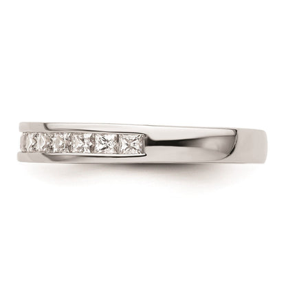 14K Weißgold Ehering mit natürlichen Diamanten