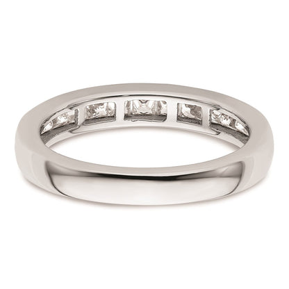14K Weißgold Ehering mit natürlichen Diamanten