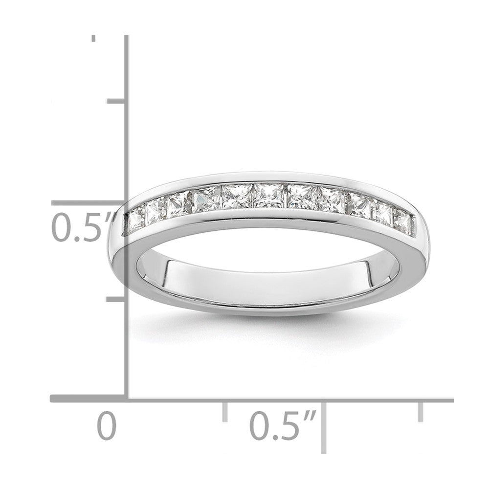 14K Weißgold Ehering mit natürlichen Diamanten