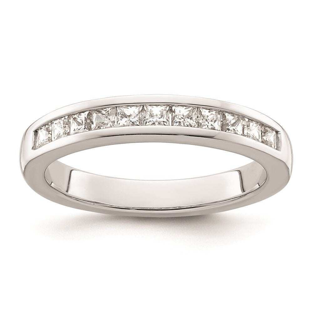 14K Weißgold Ehering mit natürlichen Diamanten