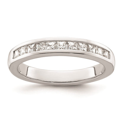 14K Weißgold Ehering mit natürlichen Diamanten