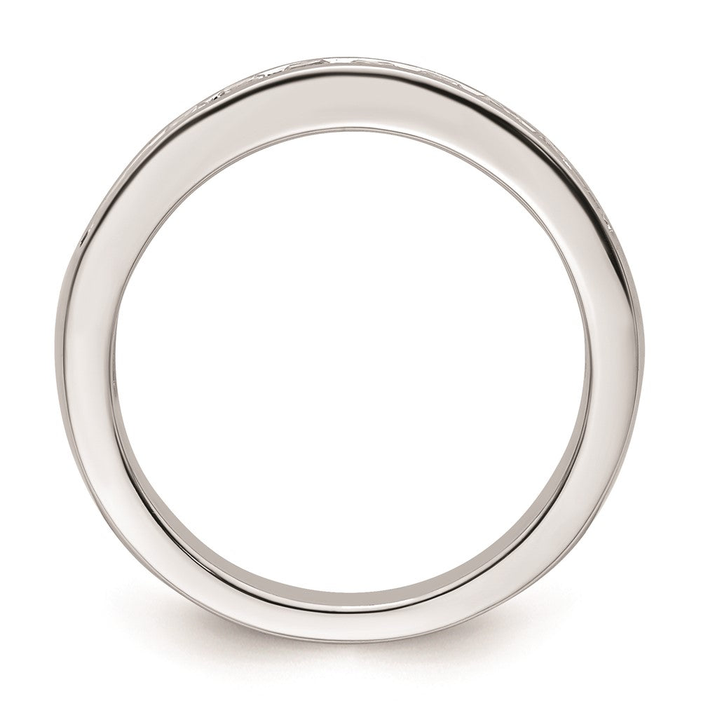 14K Weißgold Ehering mit natürlichen Diamanten
