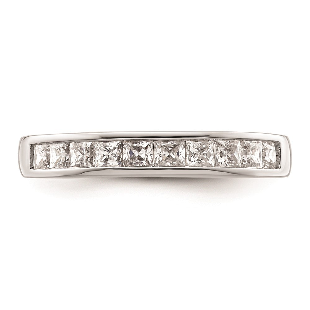 14K Weißgold Ehering mit natürlichen Diamanten