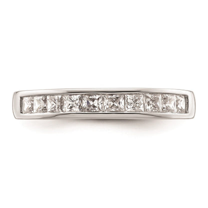 14K Weißgold Ehering mit natürlichen Diamanten
