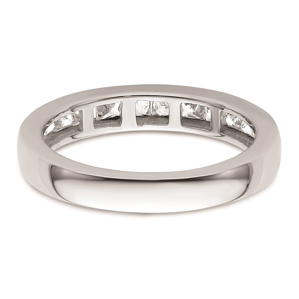14K Weißgold Ehering mit natürlichen Diamanten