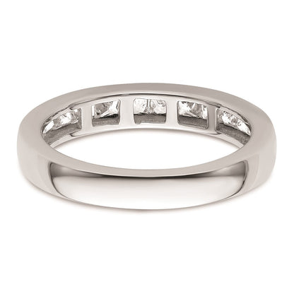 14K Weißgold Ehering mit natürlichen Diamanten