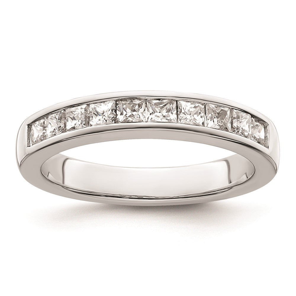 14K Weißgold Ehering mit natürlichen Diamanten