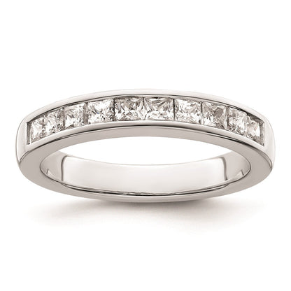 14K Weißgold Ehering mit natürlichen Diamanten