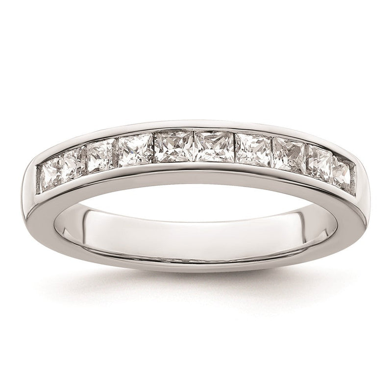 14K Weißgold Ehering mit natürlichen Diamanten, 0,7 ct Gesamtgewicht