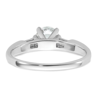 14K Weißgold 3 Stein Diamant Stift Set Includes 2 Baquette Seite Steine Verlobungsring, No Kopf