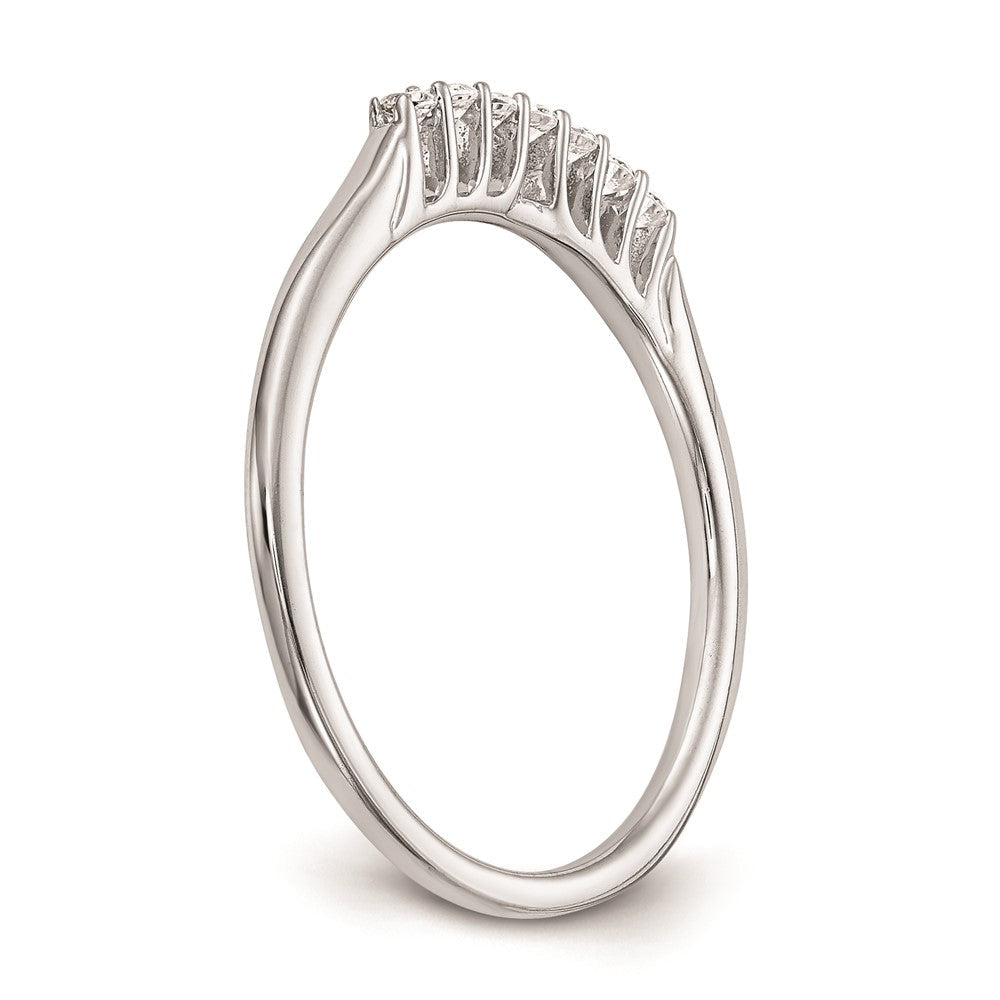 14K Weißgold Ehering mit natürlichen Diamanten