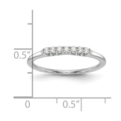 14K Weißgold Ehering mit natürlichen Diamanten