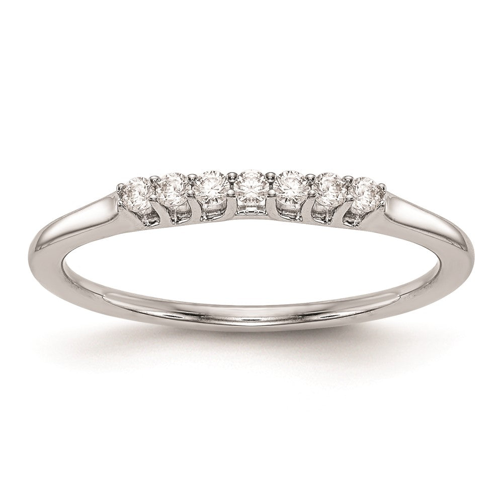 14K Weißgold Ehering mit natürlichen Diamanten
