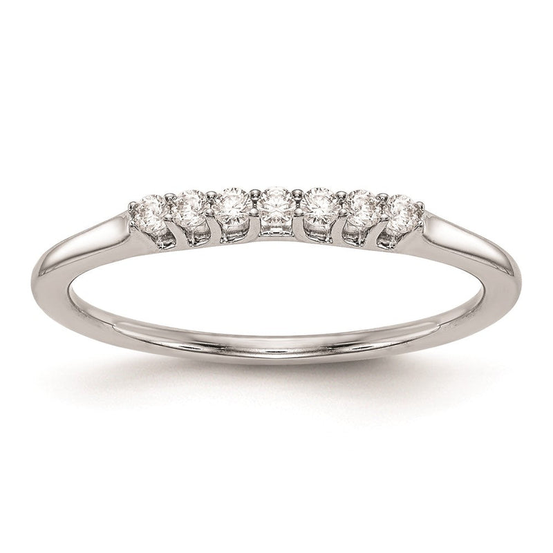 14K Weißgold Ehering mit natürlichen Diamanten