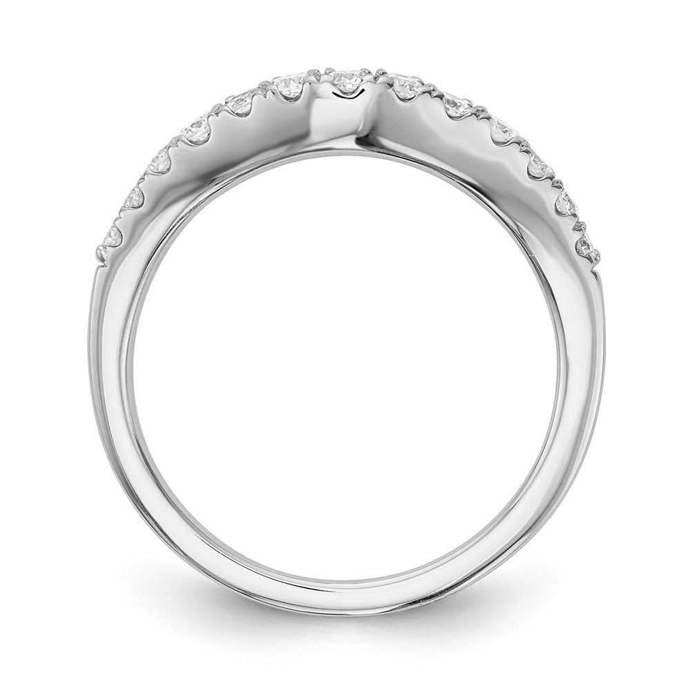 Trauring aus 14K Weißgold mit natürlichen Diamanten