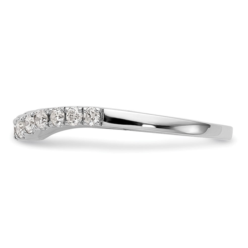 Trauring aus 14K Weißgold mit natürlichen Diamanten