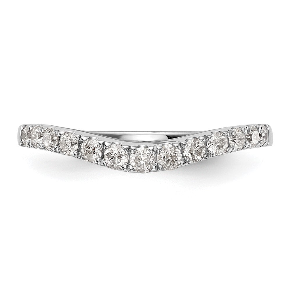Trauring aus 14K Weißgold mit natürlichen Diamanten