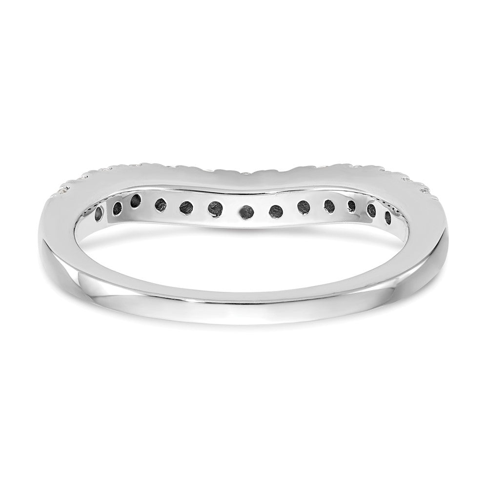 Trauring aus 14K Weißgold mit natürlichen Diamanten