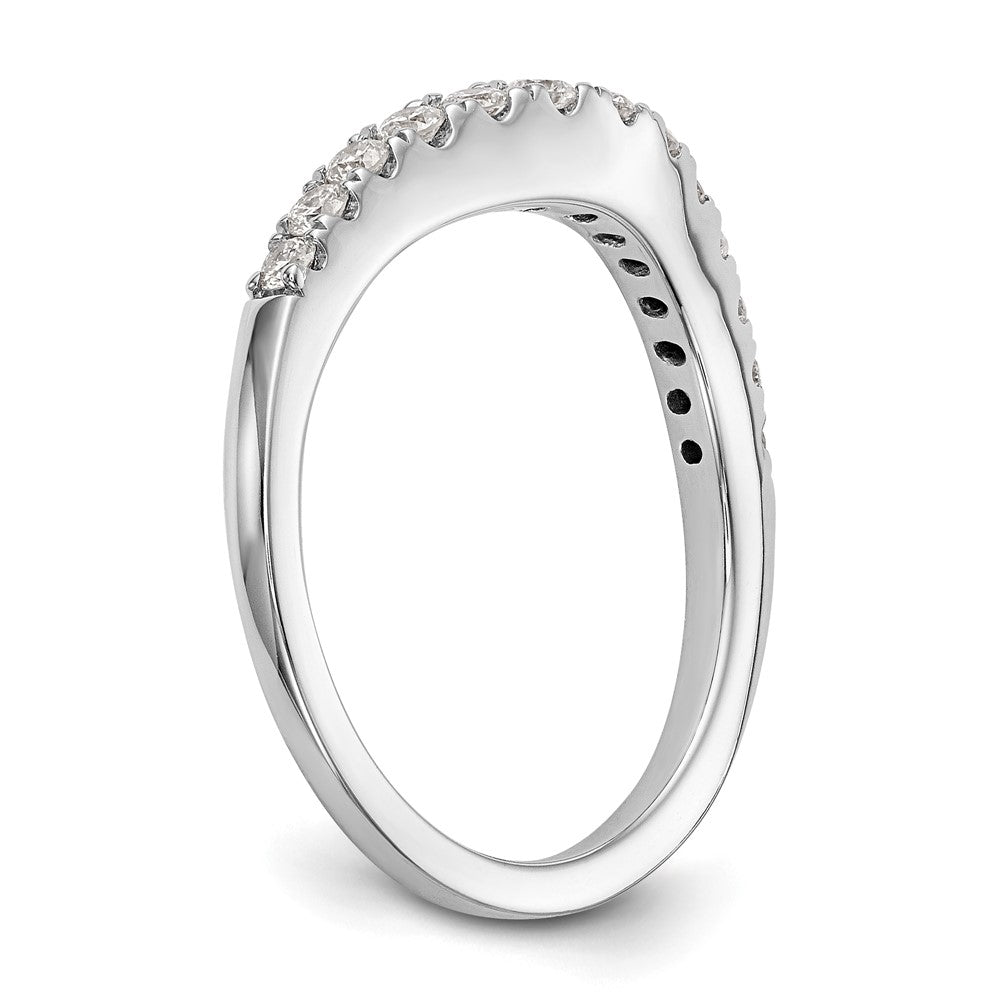 Trauring aus 14K Weißgold mit natürlichen Diamanten