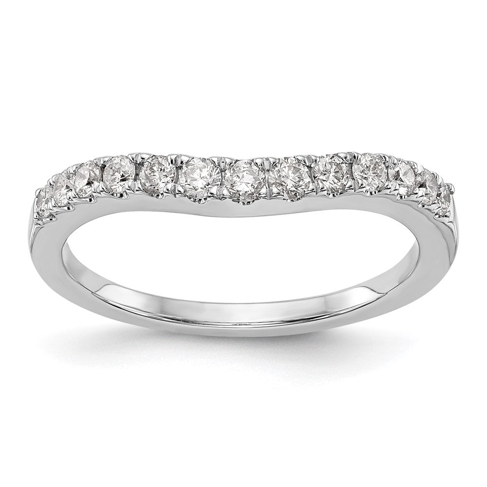 Trauring aus 14K Weißgold mit natürlichen Diamanten