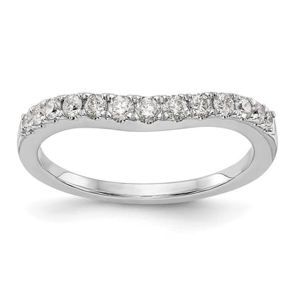 Trauring aus 14K Weißgold mit natürlichen Diamanten