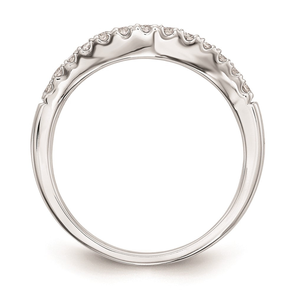 14K Weißgold Ehering mit natürlichen Diamanten