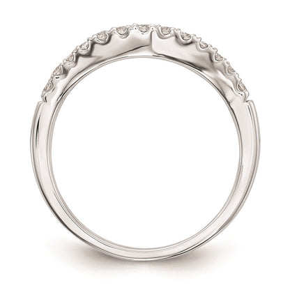 14K Weißgold Ehering mit natürlichen Diamanten