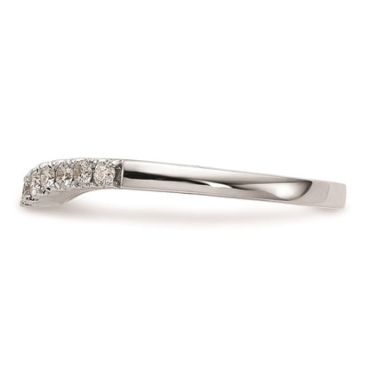 14K Weißgold Ehering mit natürlichen Diamanten
