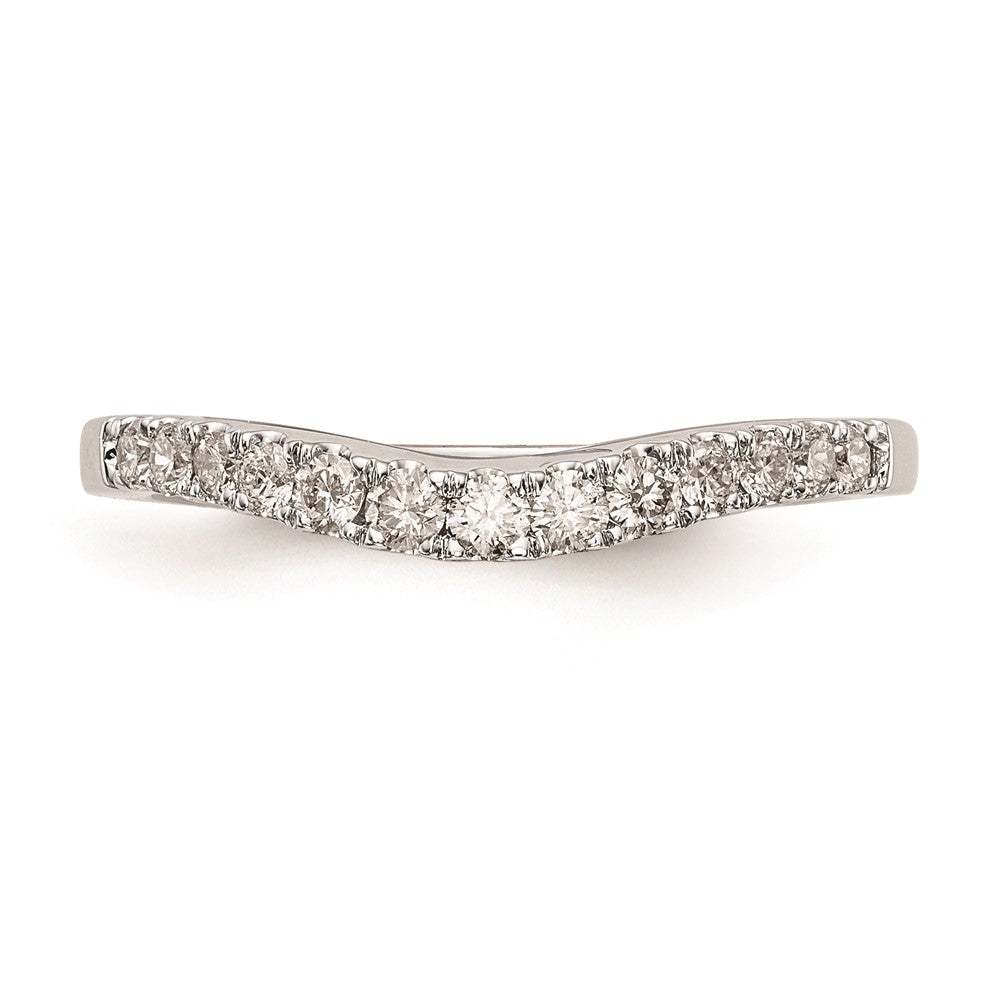 14K Weißgold Ehering mit natürlichen Diamanten