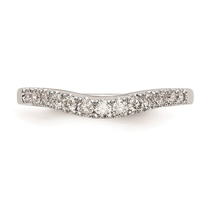 14K Weißgold Ehering mit natürlichen Diamanten