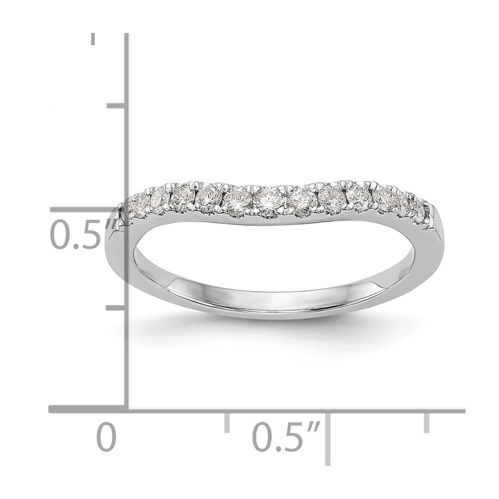 14K Weißgold Ehering mit natürlichen Diamanten