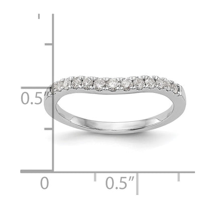 14K Weißgold Ehering mit natürlichen Diamanten