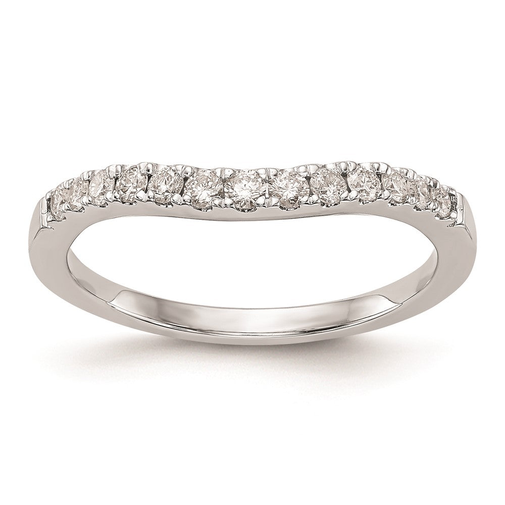 14K Weißgold Ehering mit natürlichen Diamanten